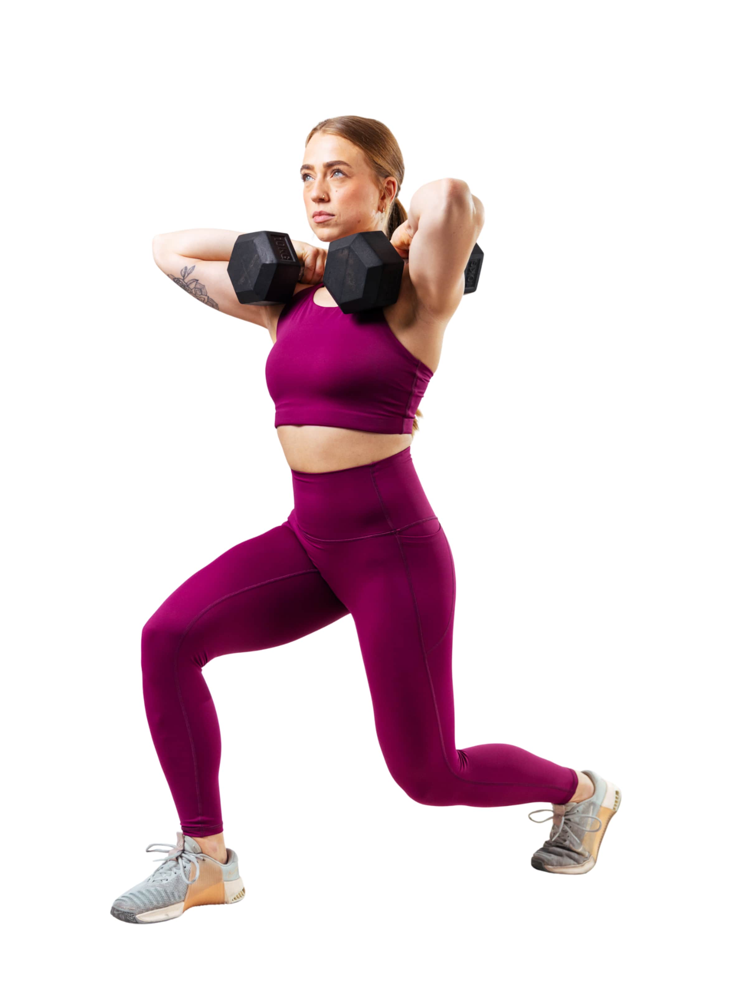 Lifters - Slimfit Leggings 'Race Sport' en lila