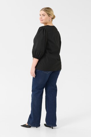 KAFFE CURVE Blouse 'Lilje' in Black