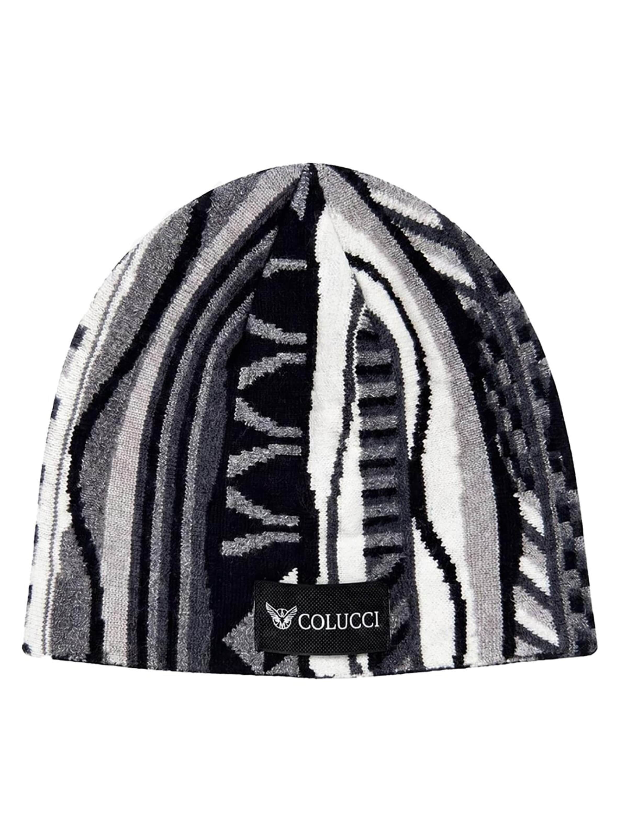 Colucci - Gorros 'Flat Knit Skull' em cinzento: frente