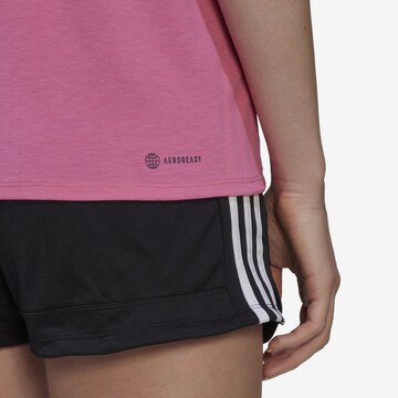 ADIDAS SPORTSWEAR Performance Shirt 'Train Icons' in Pink