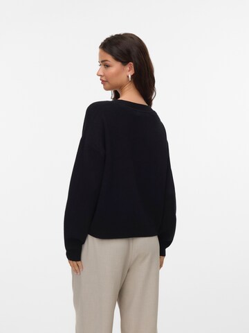 VERO MODA Gebreid vest 'VMSABA' in Zwart