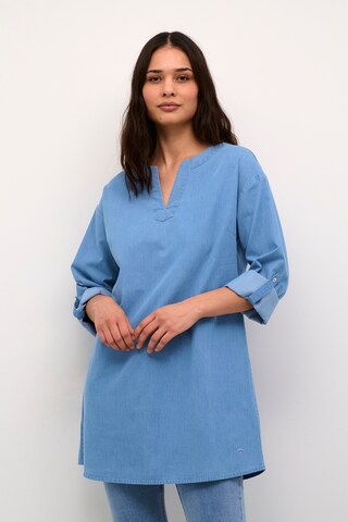 Cream Tunic 'Vanni' in Blue: front