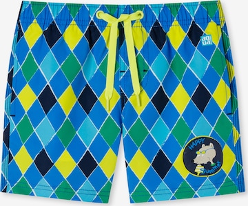 SCHIESSER Swim Trunks 'Aqua' in Blue: front