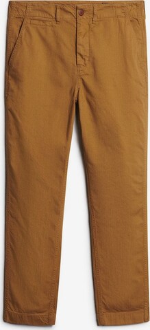 Superdry Regular Chino Pants in Brown: front