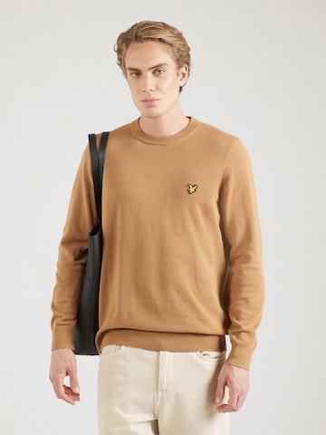 Lyle & Scott Pulover | rjava barva: sprednja stran