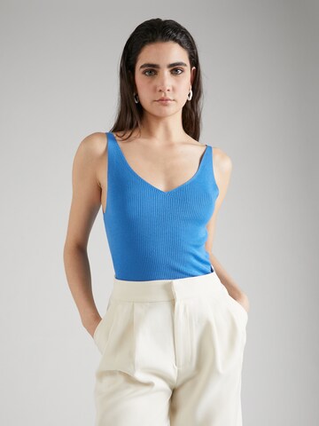 QS Knitted Top in Blue: front