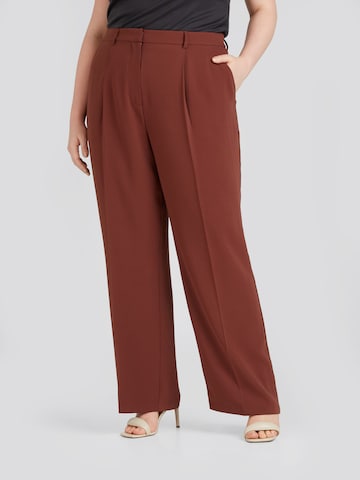 Wide leg Pantaloni cu dungă 'Francesca' de la CITA MAASS co-created by ABOUT YOU pe roșu
