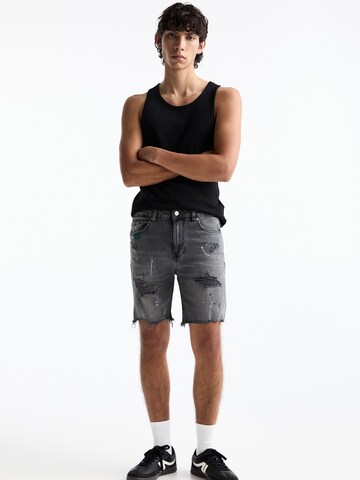Pull&Bear Slimfit Kavbojke | črna barva