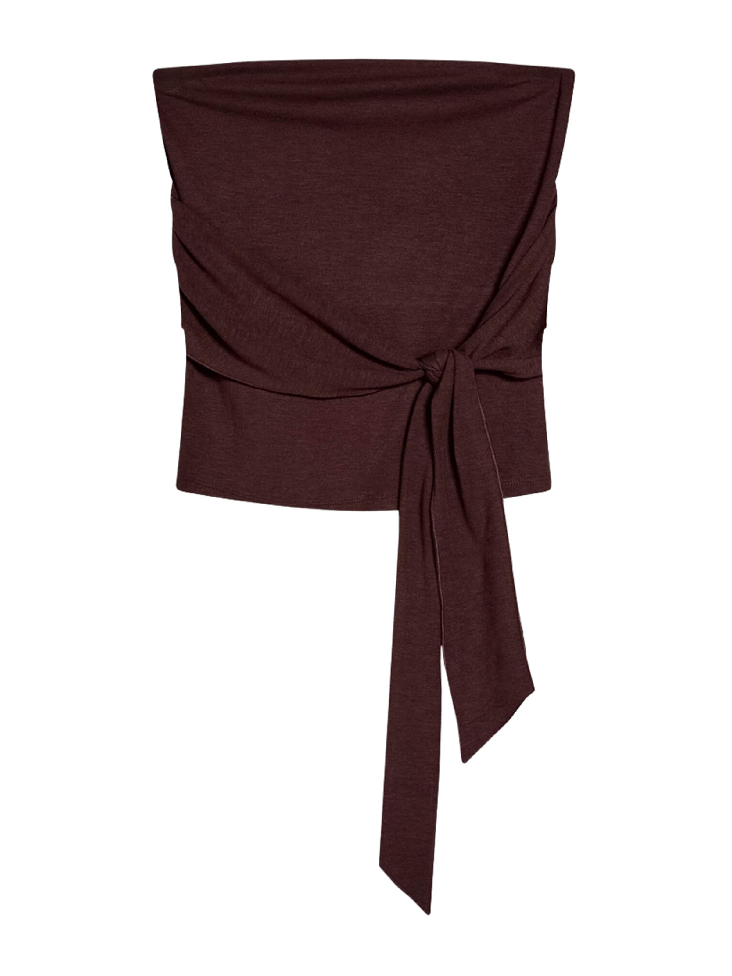 Bershka Top in Dark brown, Item view