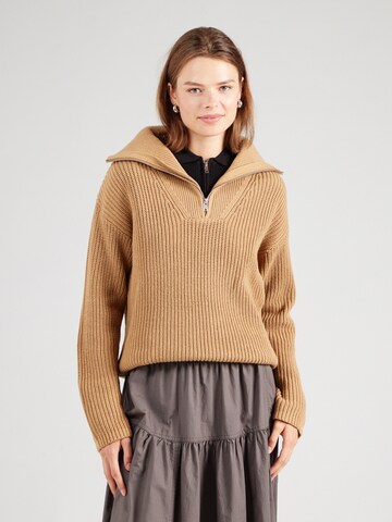 SELECTED FEMME Pulover 'SLFBLOOMIE' | rjava barva: sprednja stran