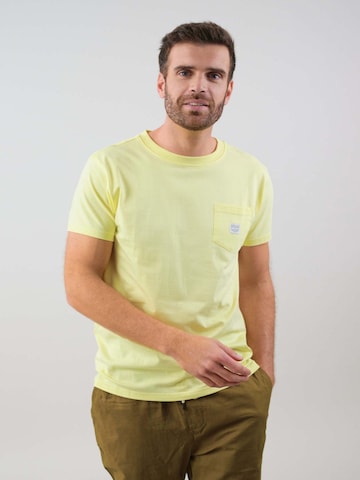 T-Shirt 'Basito' Deeluxe en jaune : devant