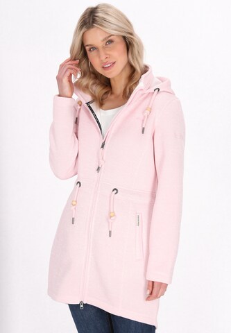 Veste en polaire Schmuddelwedda en rose : devant