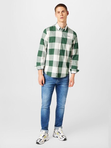 Pepe Jeans Regular fit Button Up Shirt 'FELIX' in Green