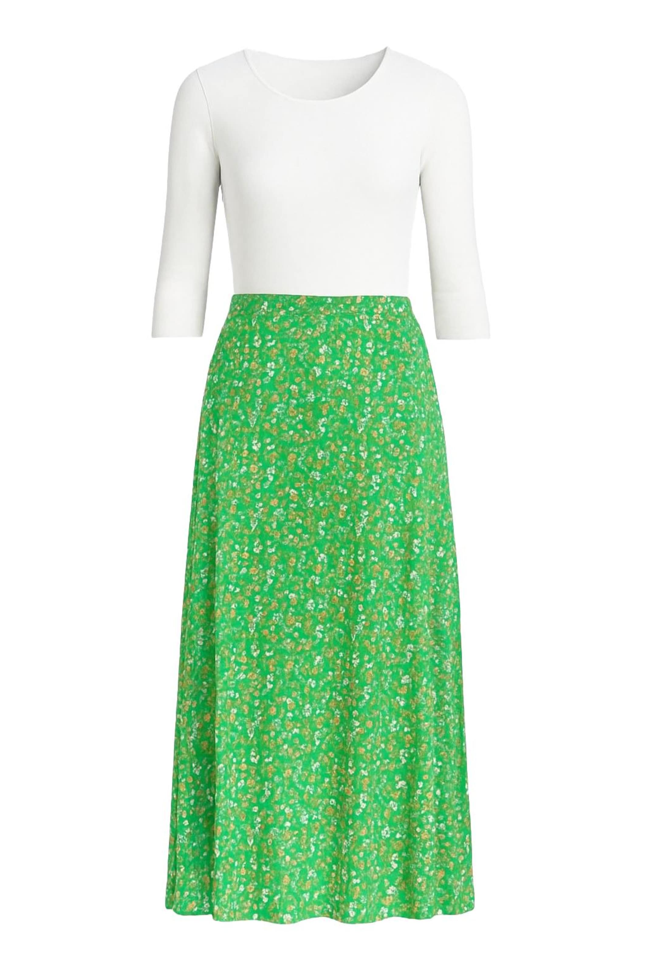 For You Moda Dress in Green: front