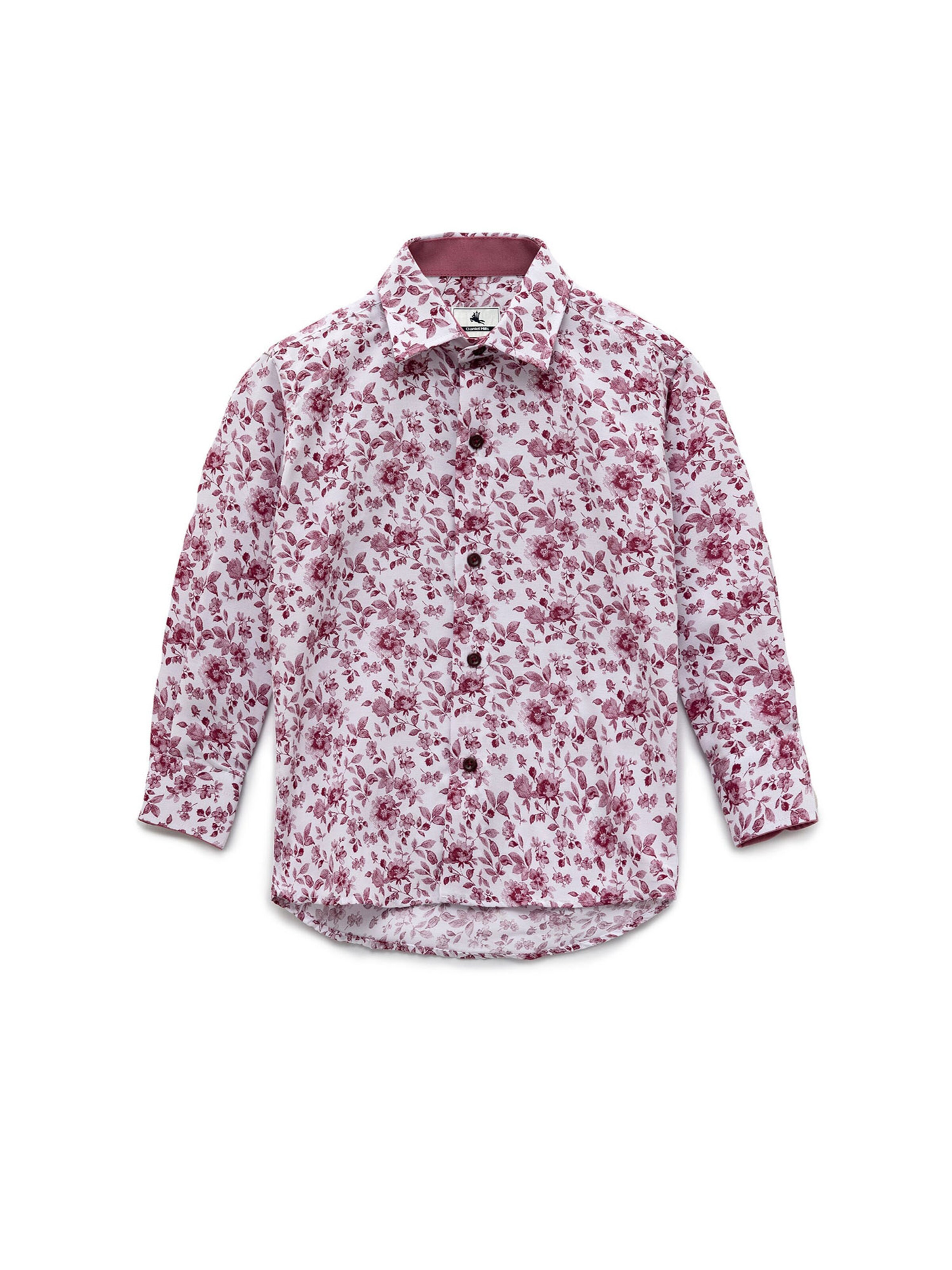 Daniel Hills Slim fit Button up shirt in Red: front