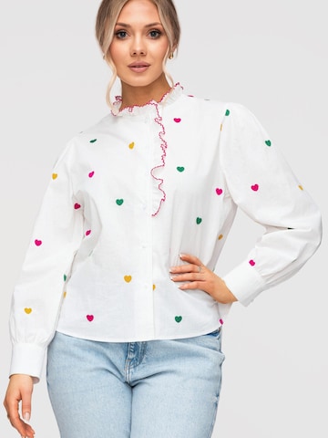 T-shirt Ombre en blanc : devant
