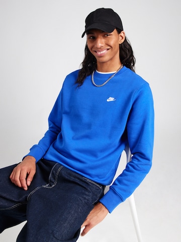 Nike SportswearSweater majica 'CLUB' - plava boja: prednji dio