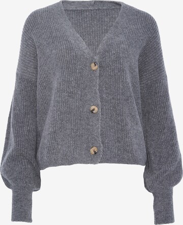 Decay Knit Cardigan in Grey: front