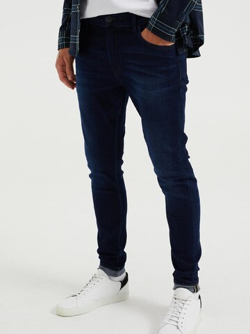 WE Fashion Skinny Jeans in Blauw: voorkant