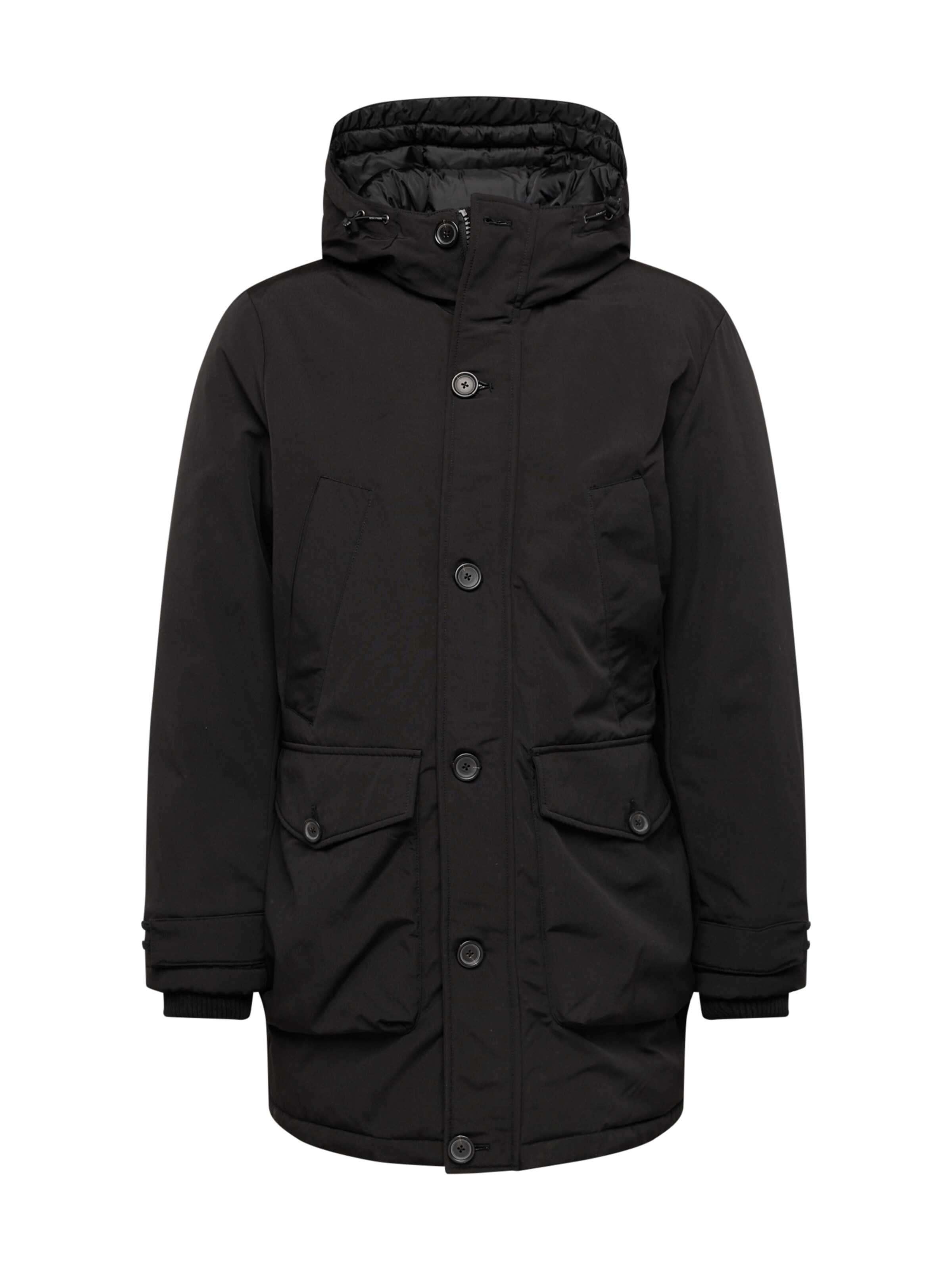 s.Oliver Parka zimowa w kolorze czarny: przód