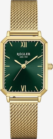 Montre à affichage analogique 'Régler Élégance Mesh Gold - Green' Régler en or : devant