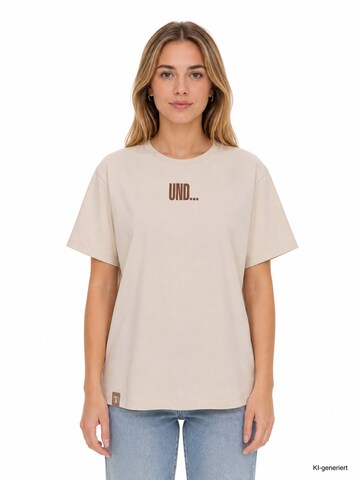 Derbe Shirt 'Und Tschüss' in Beige