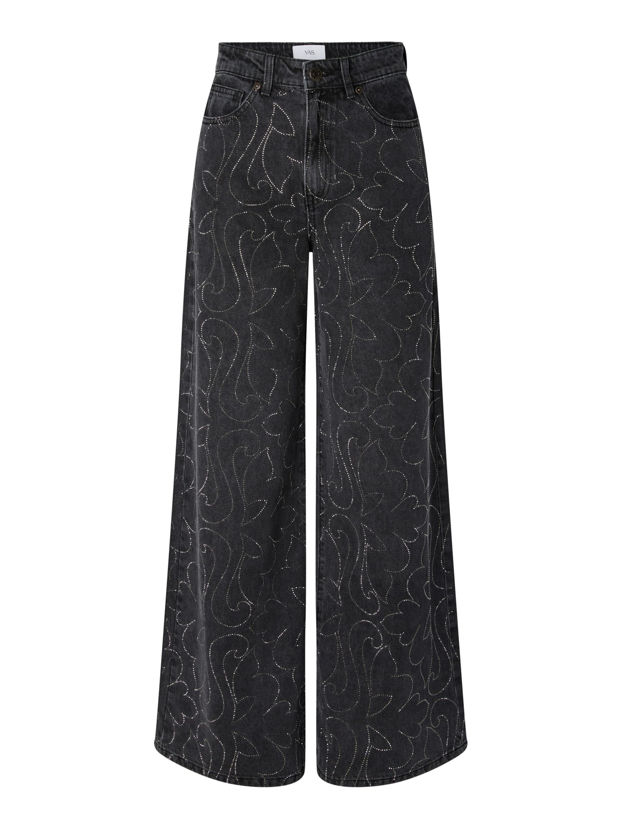Wide Leg Jean 'BEA' YAS en gris : devant