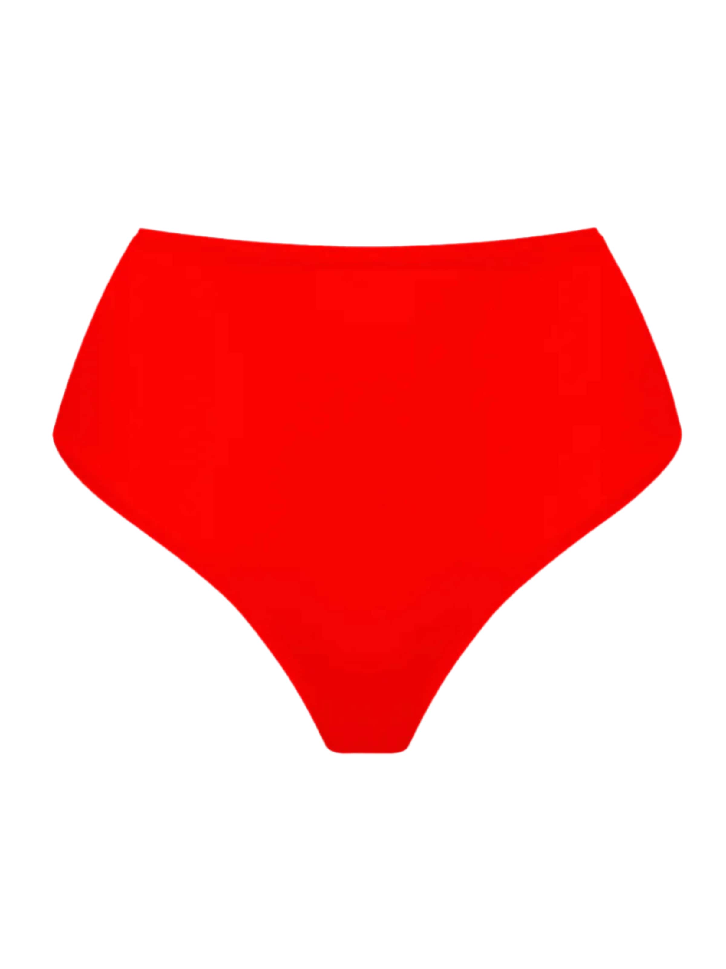 cfab (formerly creamy fabrics) Slip 'Hight-Waist Tanga' in Rood: voorkant