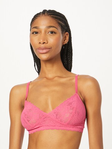 Monki Triangle Bra in Pink: front