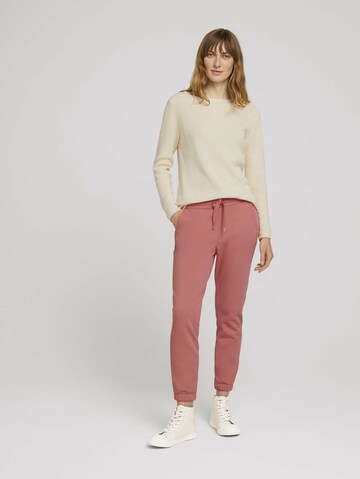 TOM TAILOR Tapered Pants in Pink