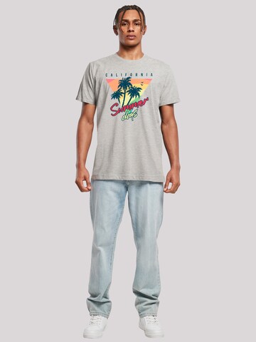 F4NT4STIC T-Shirt 'California Palmen Retro' in Grau
