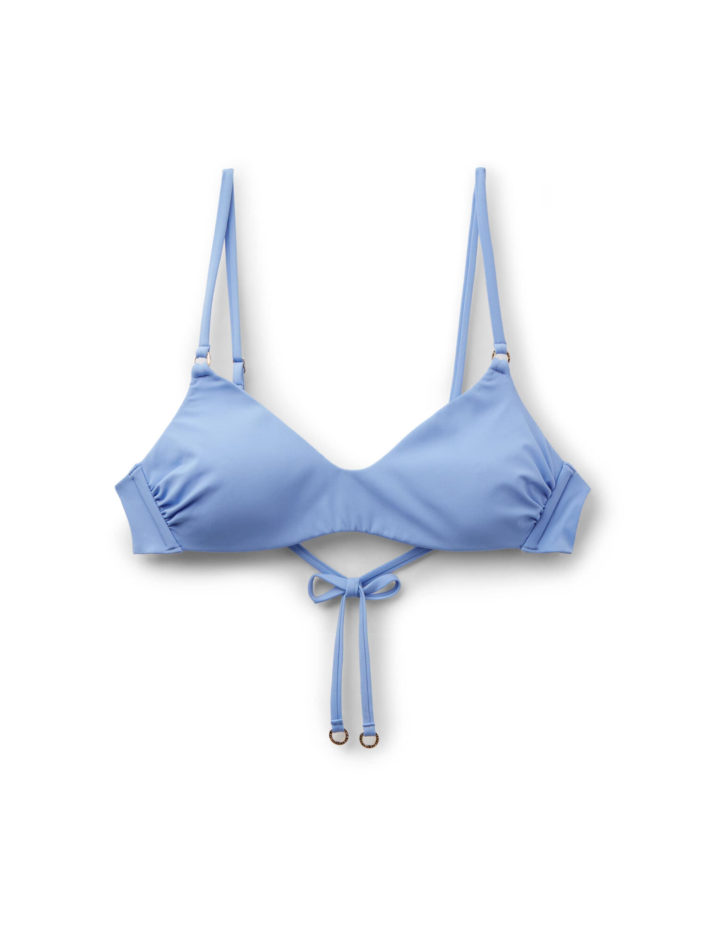 CALZEDONIA Bralette Bikini Top 'Premium Fit' in Blue: front