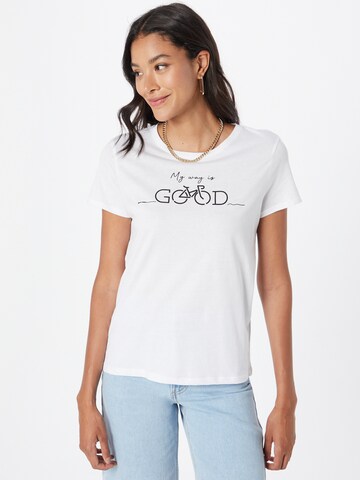 Mavi Shirt 'GOOD' in Wit: voorkant