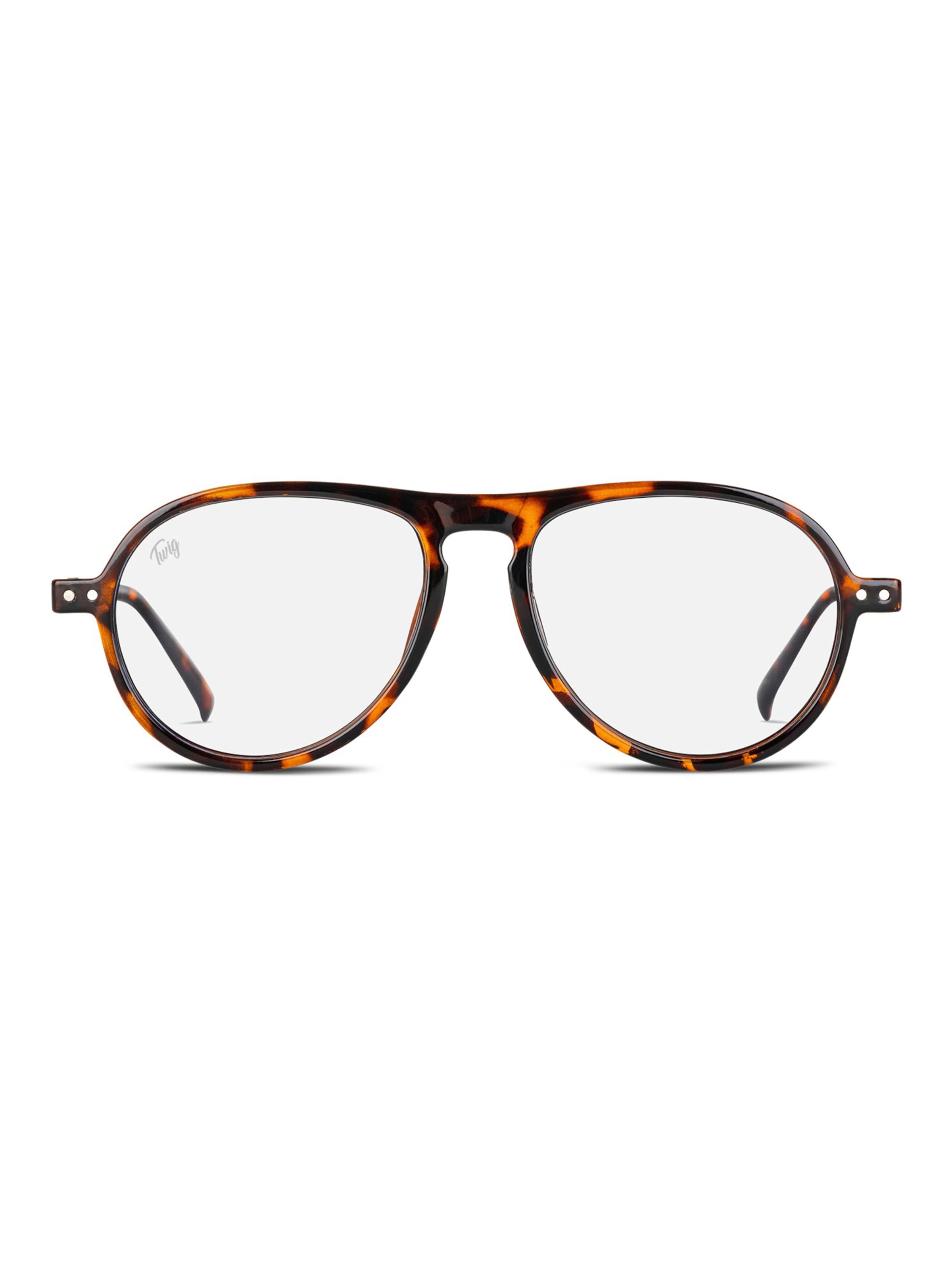 TWIG Concept Milano Glasses 'Thiele BlueLight' in Brown: front