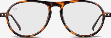 TWIG Concept Milano Glasses 'Thiele BlueLight' in Brown: front