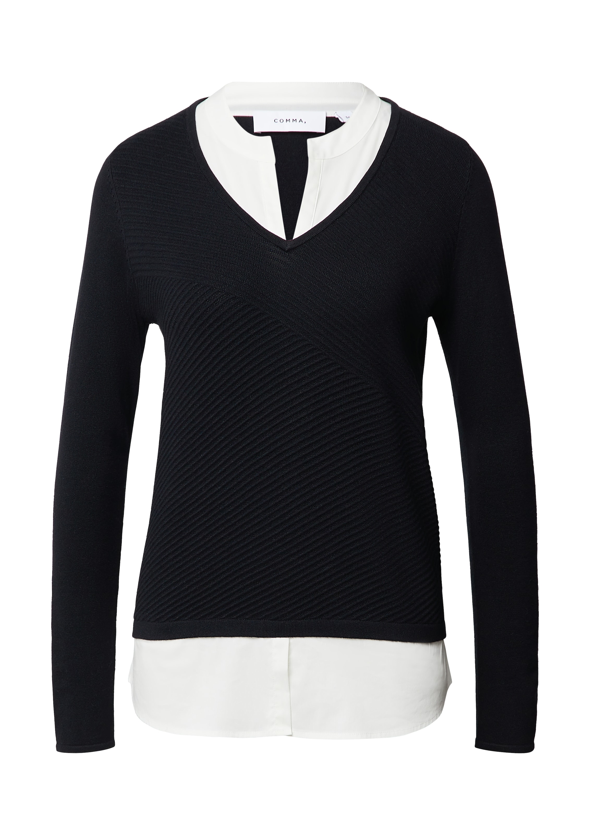 COMMA Pullover in Schwarz: Vorderseite