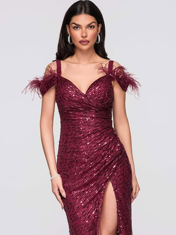 Ombre Abendkleid in Rot