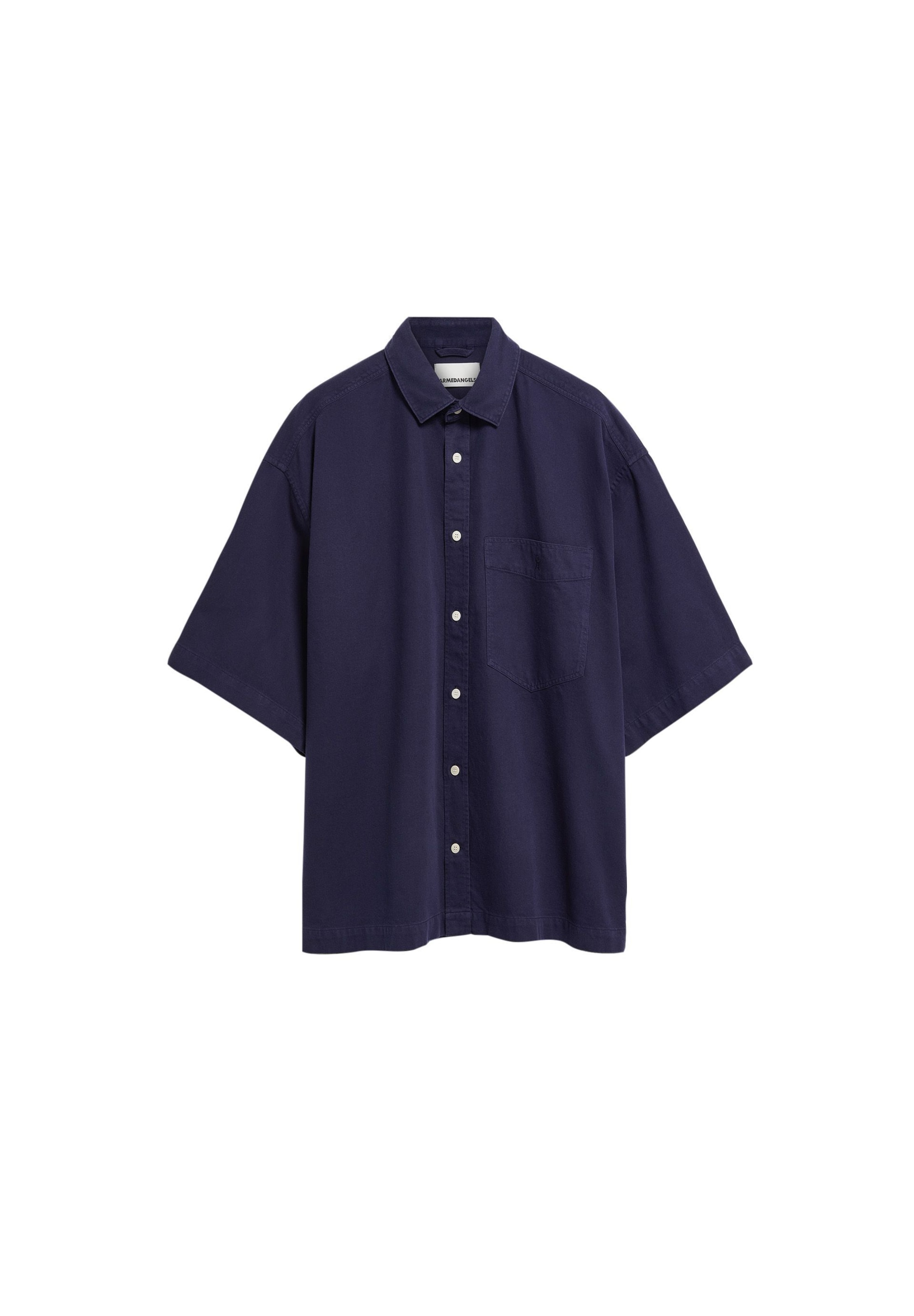ARMEDANGELS Comfort Fit Hemd COTTON LINO in Blau: Vorderseite