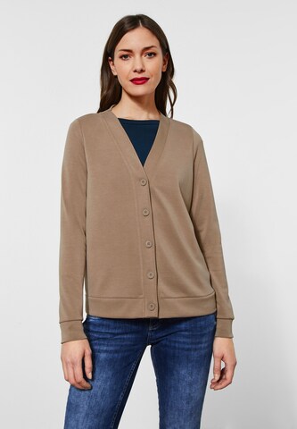 STREET ONE Sweatjacke in Beige: predná strana