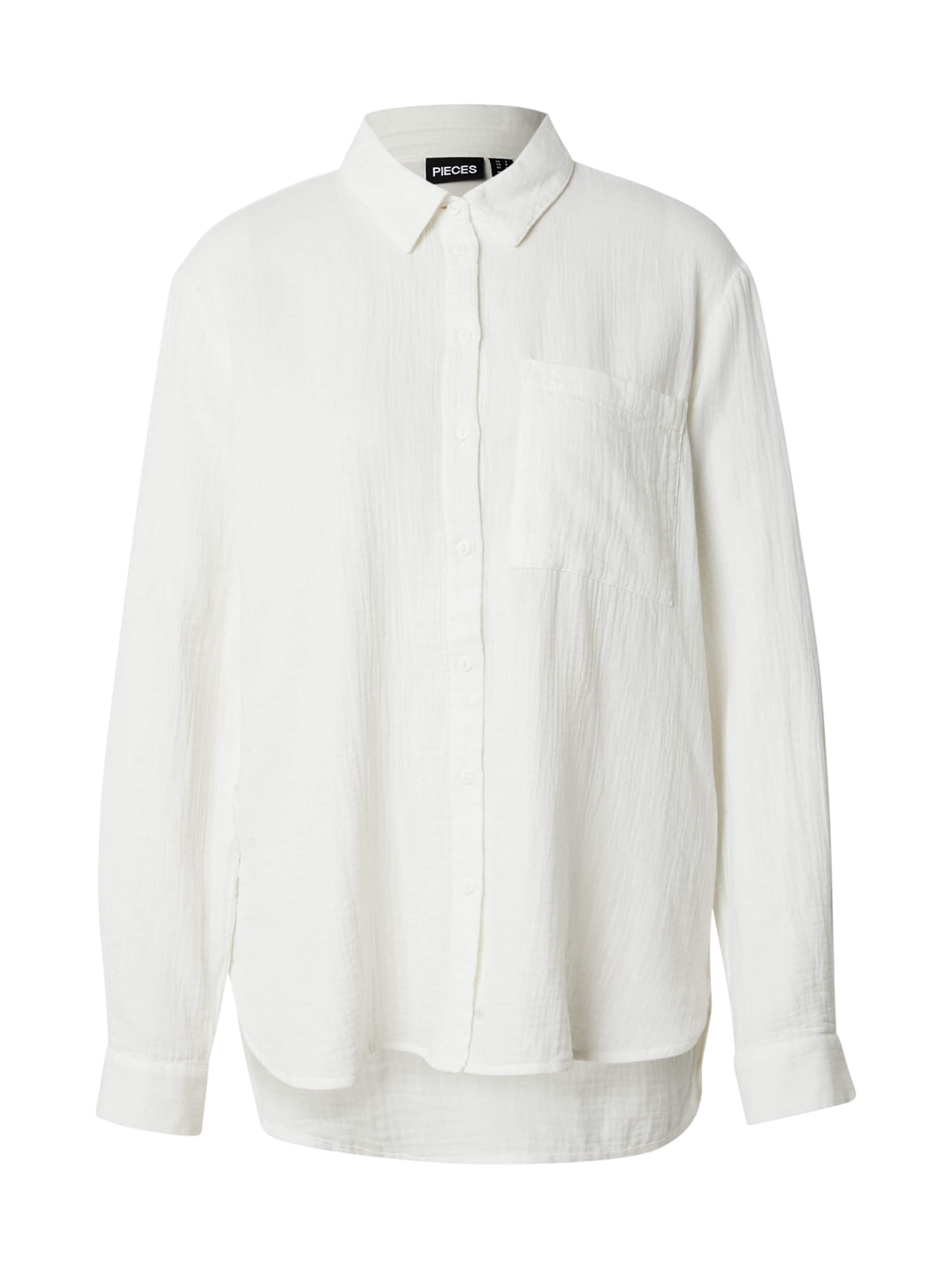 PIECES Blus 'PCSastina' i vit: framsida