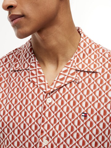 TOMMY HILFIGER Regular Fit Hemd in Braun