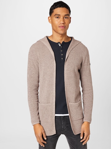 Key Largo Cardigan 'RIVER' i brun: forside