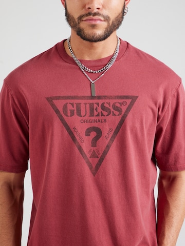 T-Shirt GUESS Originals en rouge