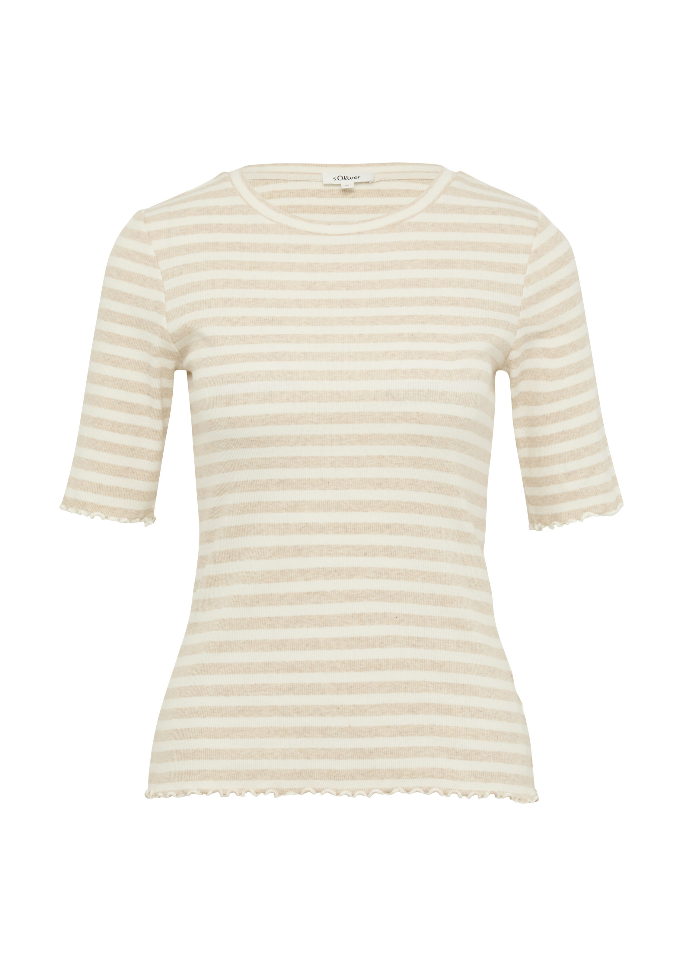 s.Oliver T- Shirt in Beige: Vorderseite
