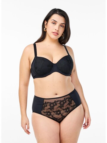 Devoted by Zizzi Slip 'Linett' in Zwart: voorkant