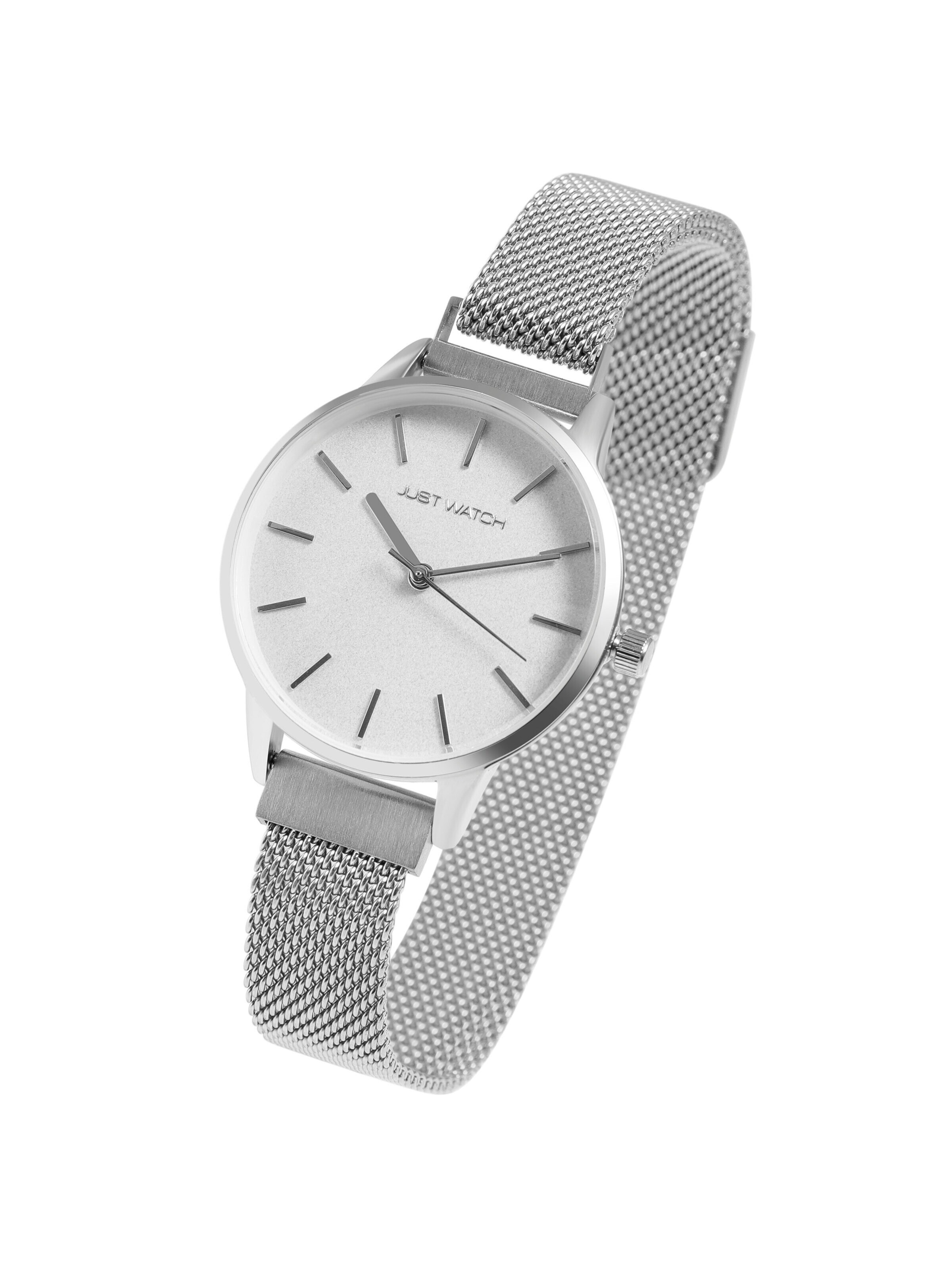 Just Watch Analog Watch 'Malva, 3 ATM' in Silver: front