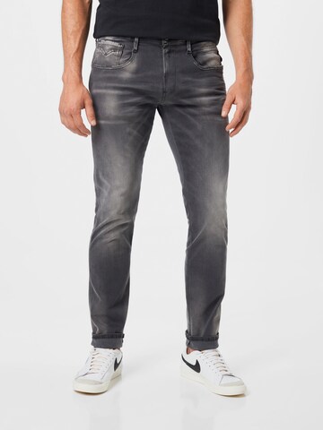 REPLAY Slimfit Jeans 'ANBASS' in Grijs: voorkant