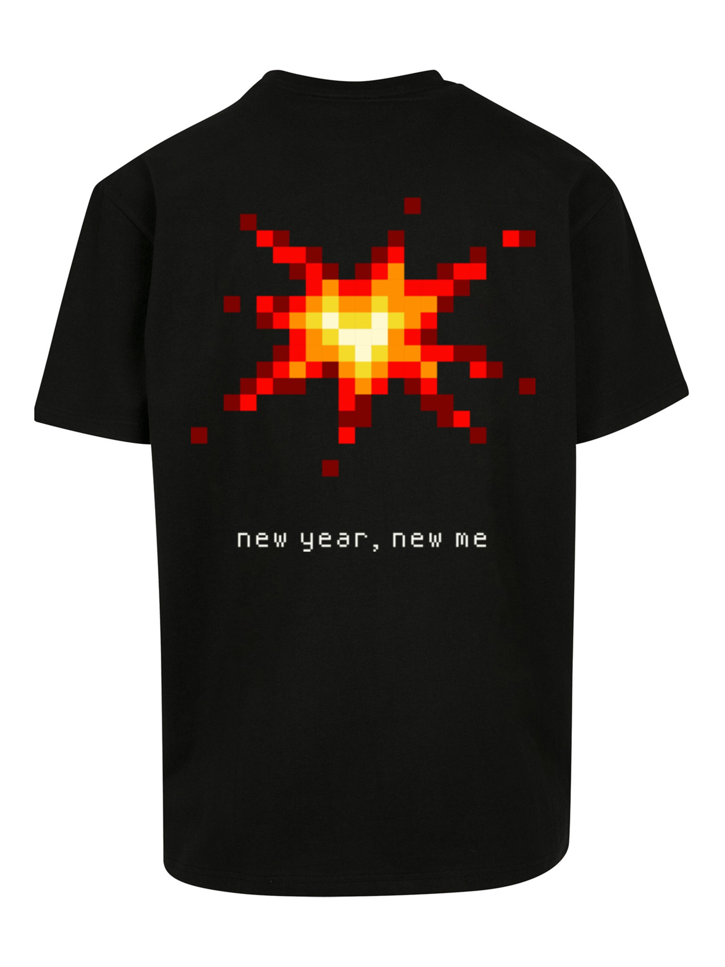 T-Shirt 'SIlvester Party Happy People Only' F4NT4STIC en noir