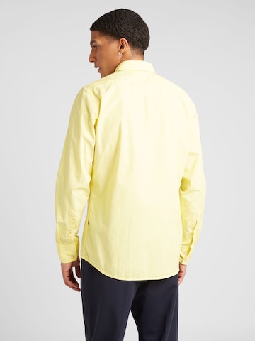BOSS Orange Regular fit Button Up Shirt 'Relegant_6' in Yellow