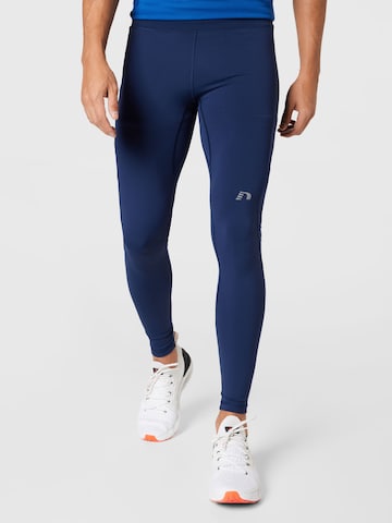 Skinny Pantalon de sport Newline en bleu : devant